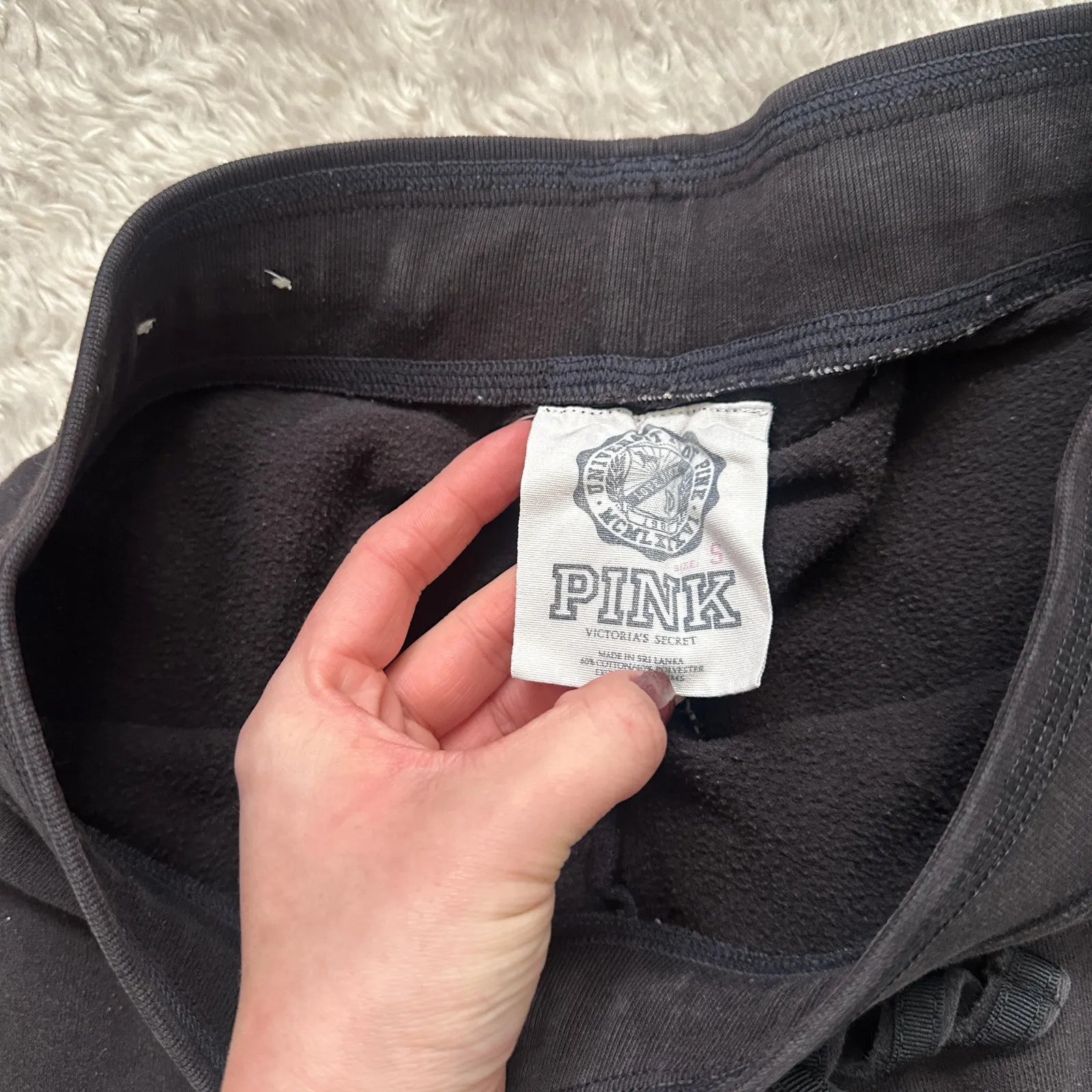 Vintage Y2K Victoria's Secret PINK Women's S Blue Joggers Sweatpants - Image 3