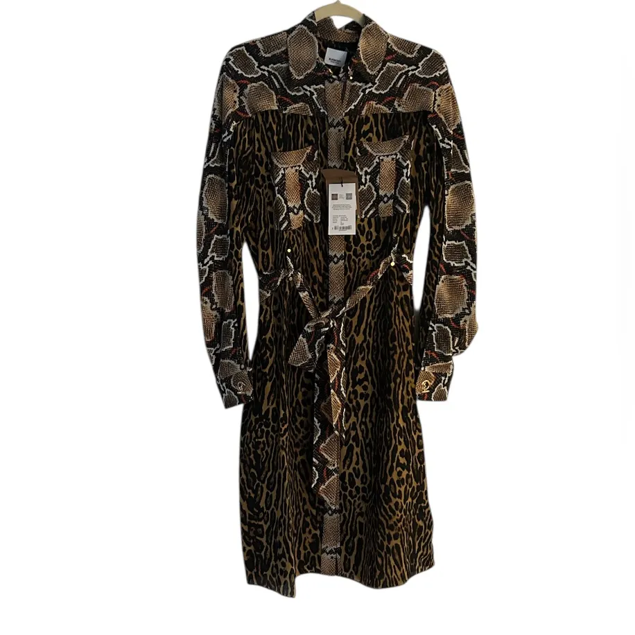 Burberry London Silk Animal Print Costanza Dress Size 6 NEW MSRP 2250.00 - Image 5