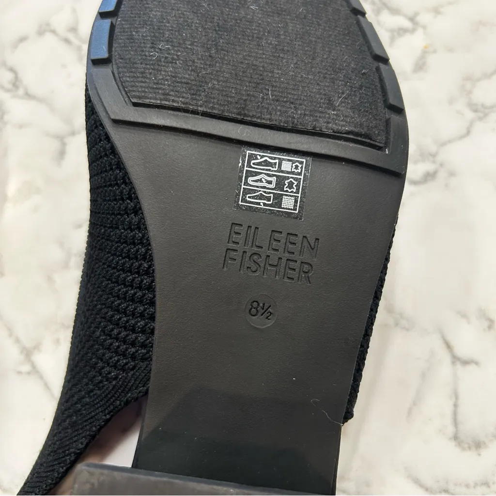 Eileen Fisher Black Chunky Heels Size 8.5 - Image 9
