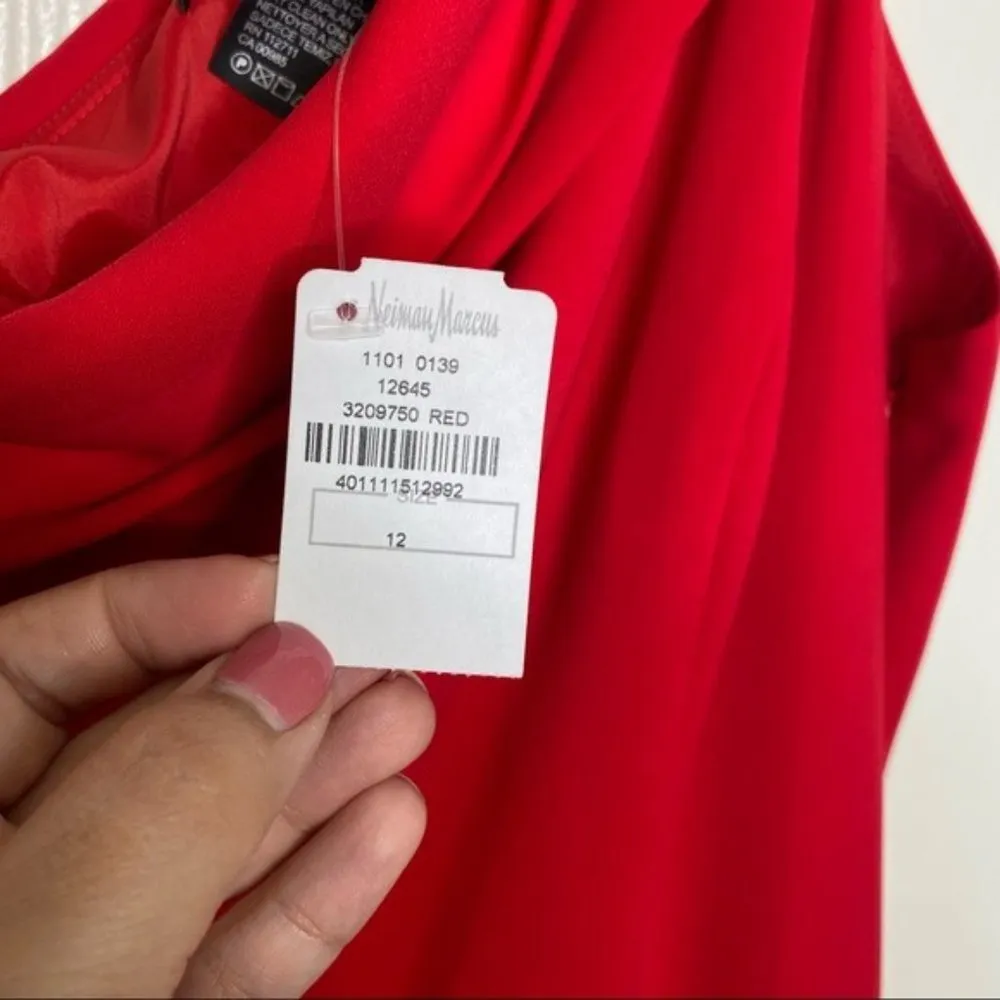 NWT Revolve Jay Godfrey Stone One Shoulder Gown in Bold Red - Image 7