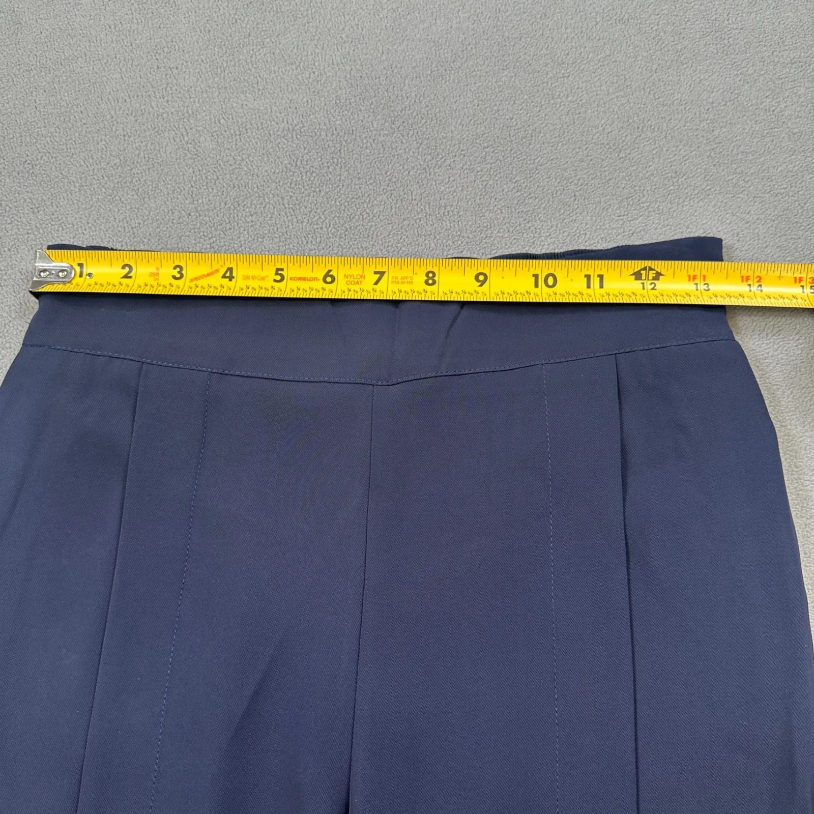 Zara Pants S Womens Wide Leg Blue Cropped Trousers Dress Work Casual Elastic - Image 4