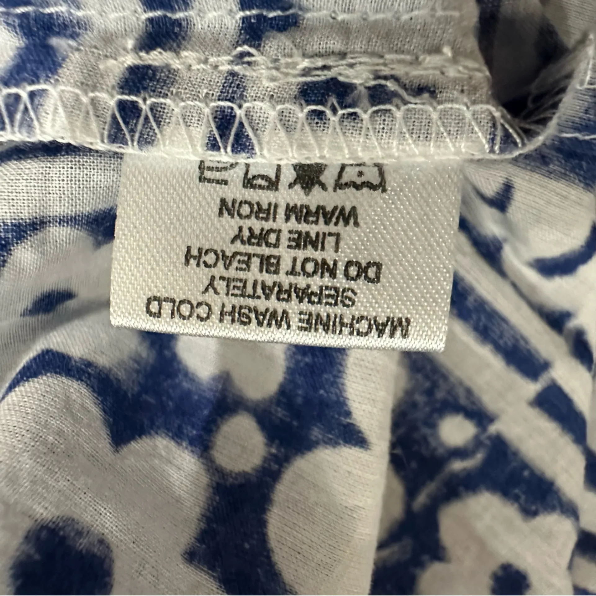 Tuckernuck Tnuck Blue and White Floral Tunic Dress Size Large - Image 11