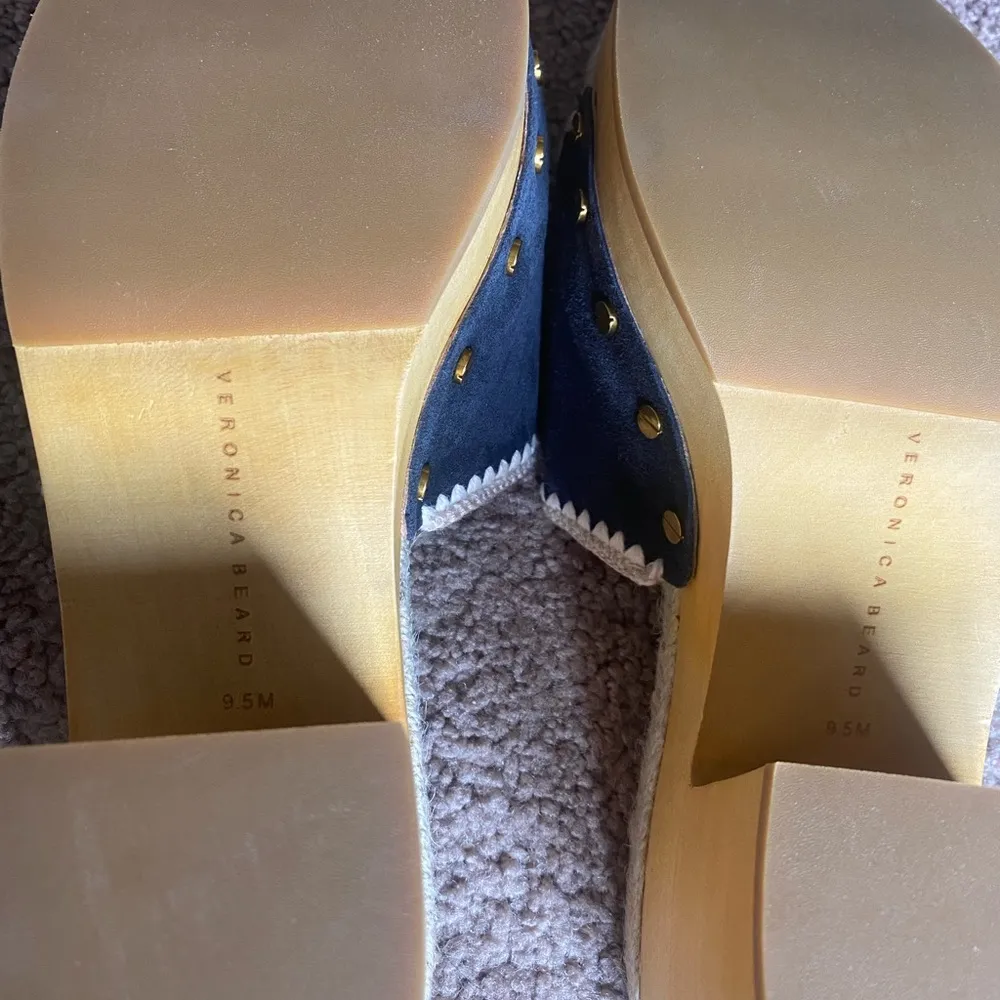 Navy Suede Hannalee Jute Sandals 9.5 - Image 8