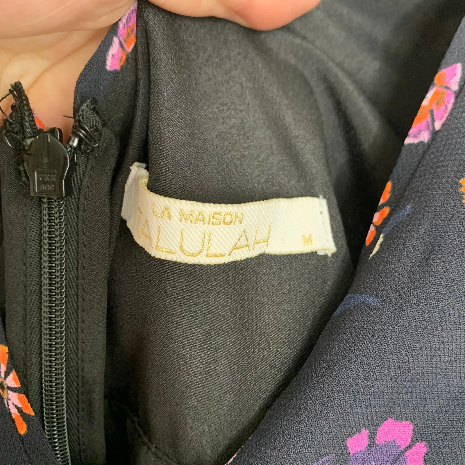 La Maison Talulah Pink Floral Long Sleeve Maxi Dress Medium Feminine Blue - Image 15