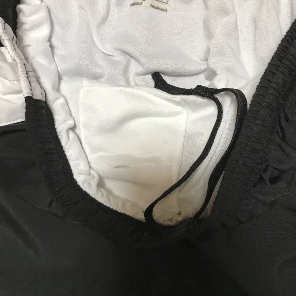 Nike Women’s dri fit running athletic shorts black white small - Image 6