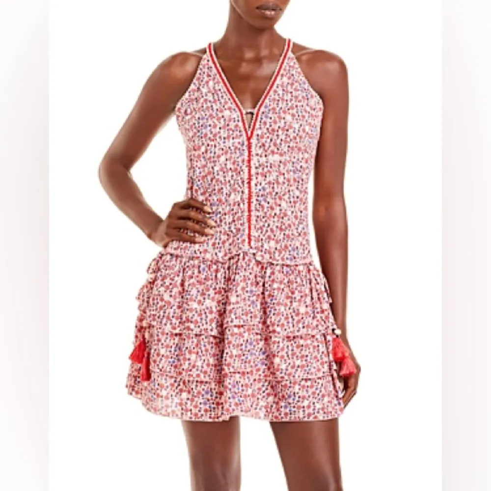 NWT POUPETTE ST BARTH Bety Tiered Mini Dress In Pink Bell - Image 33