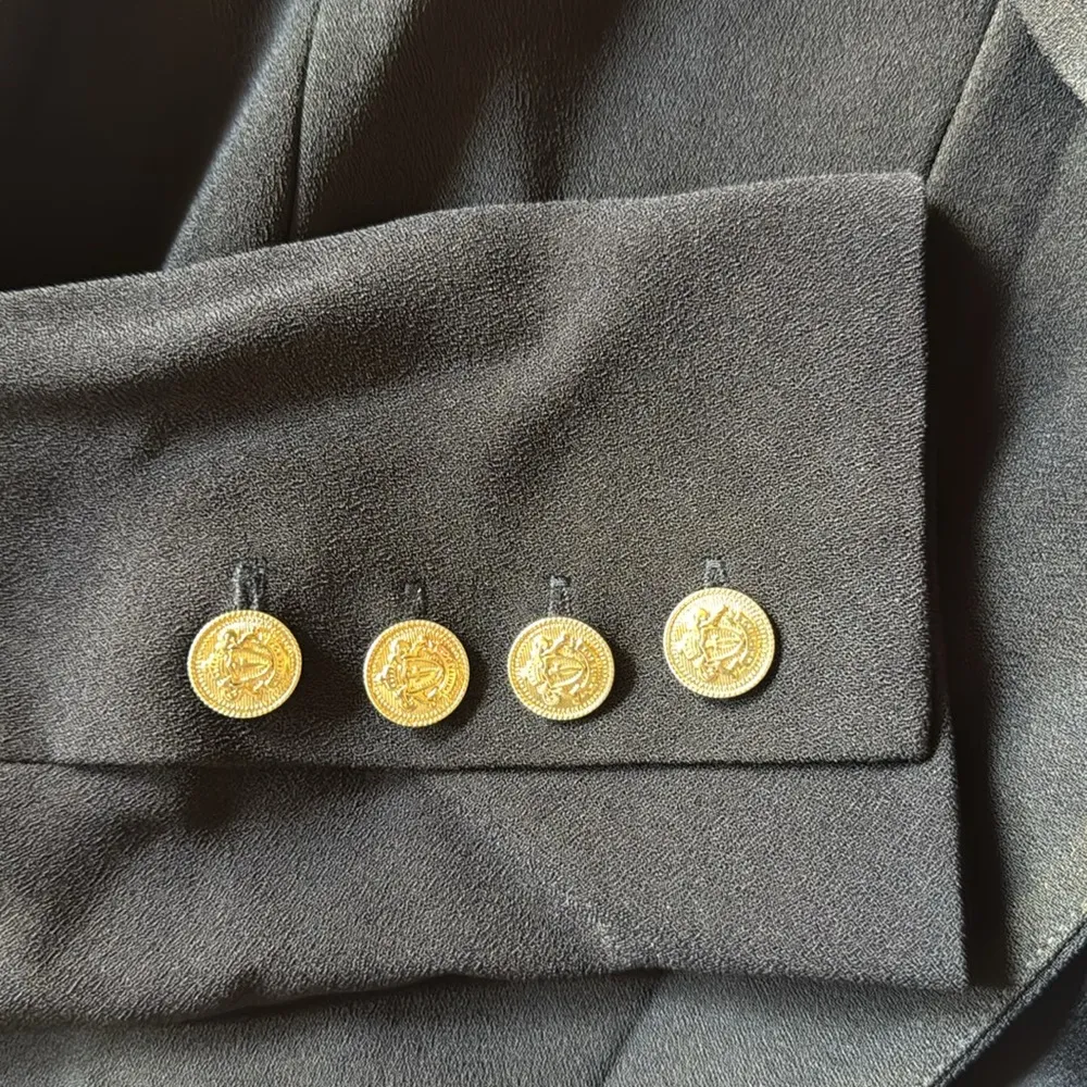 Black Blazer with Gold Buttons - Image 3