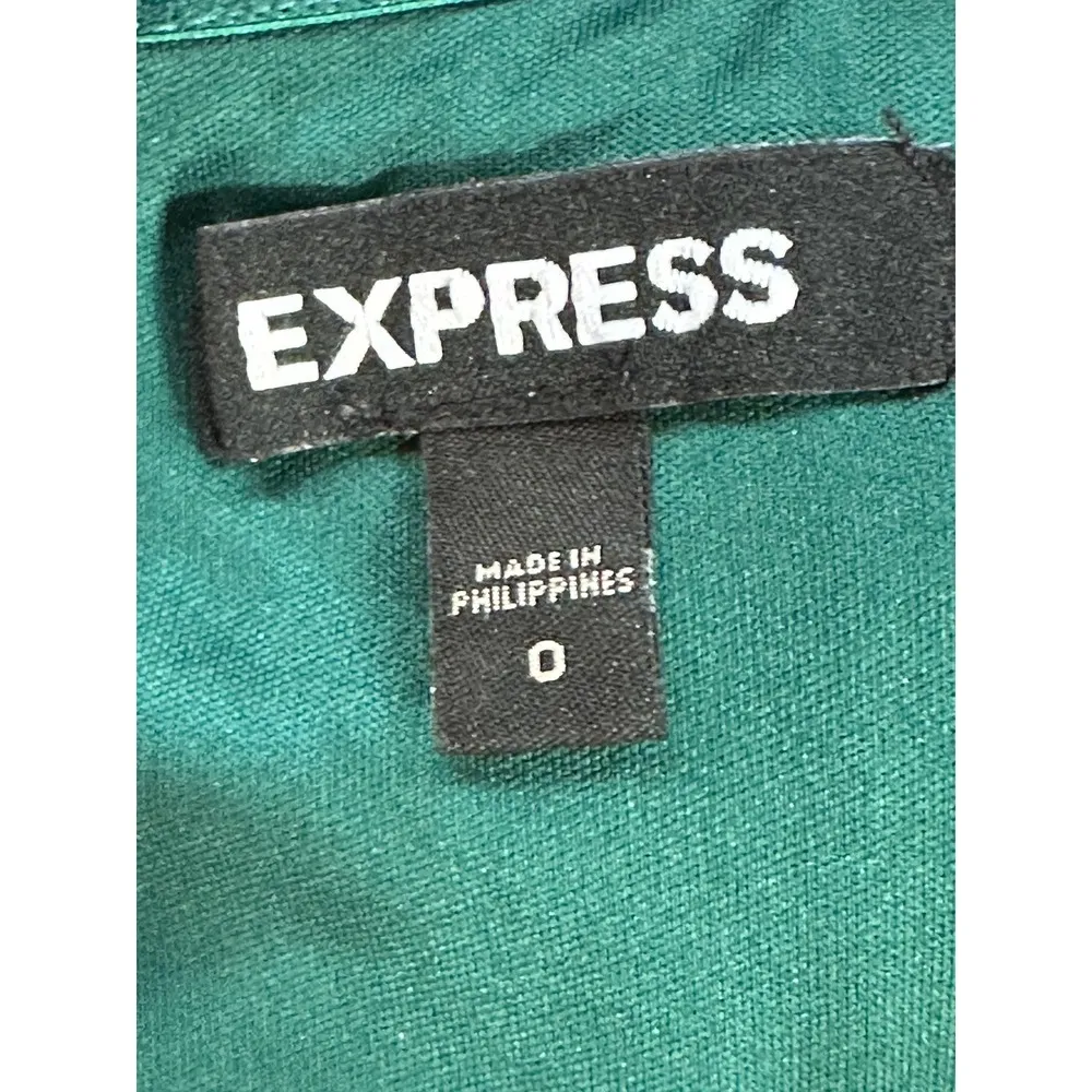 Express Strapless Jumpsuit Emerald Green Sweetheart Neckline Party Size 0 - Image 5