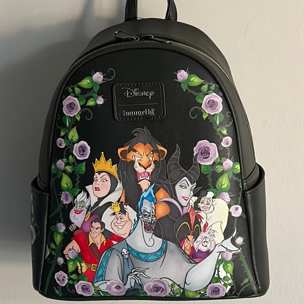 Gift Ready New Loungefly Disney’s Favorite Villains Vegan Leather Mini Backpack - Image 12