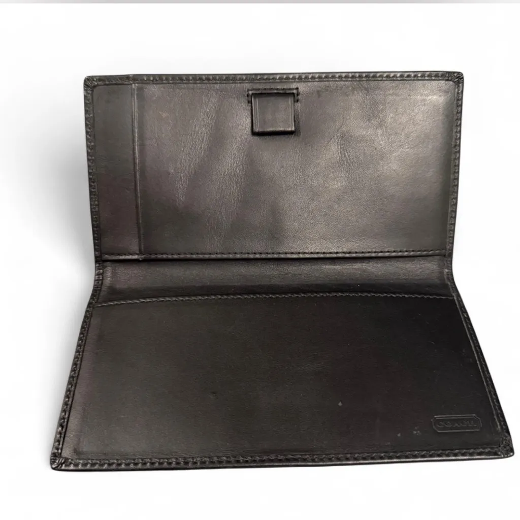 Vintage Coach Black Check Wallet - Image 2