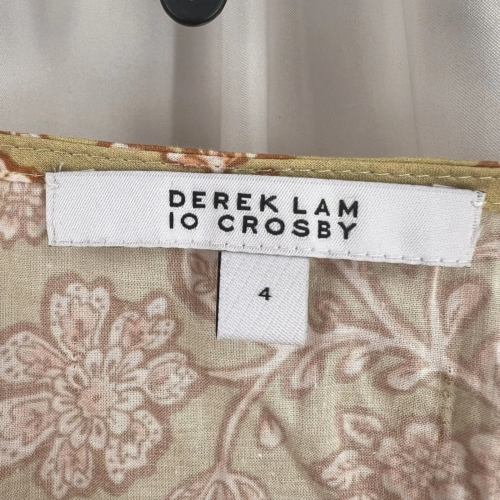 Derek Lam 10 Crosby Floral Ruffle Detail Dress Size‎ 4 New - Image 4