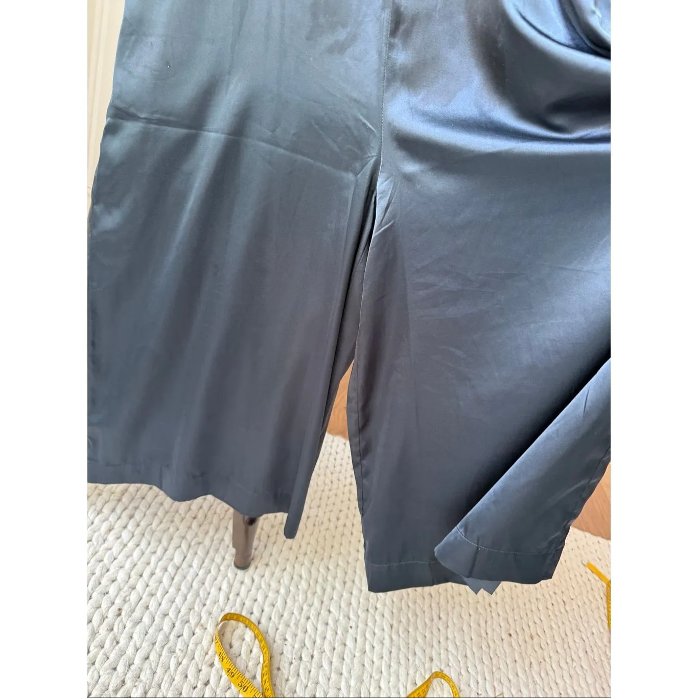Mersea Coco Satin Sailor Jumpsuit Slate Blue S M Lounge Relax Pajama Size M - Image 7