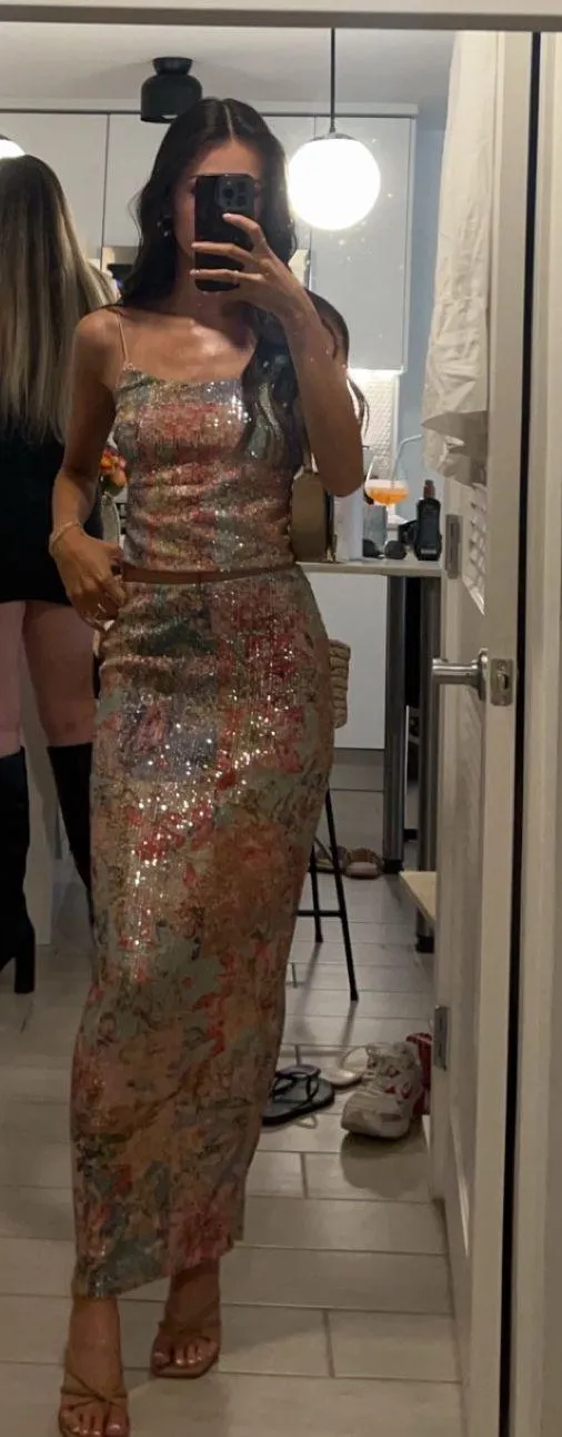 Sequin Maxi Skirt And Top Set - Image 5