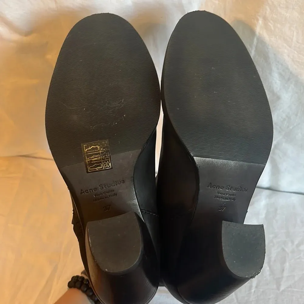 Acne ‘Pistol’ EUC Black Leather Heel Ankle Boot 37/7 - Image 6