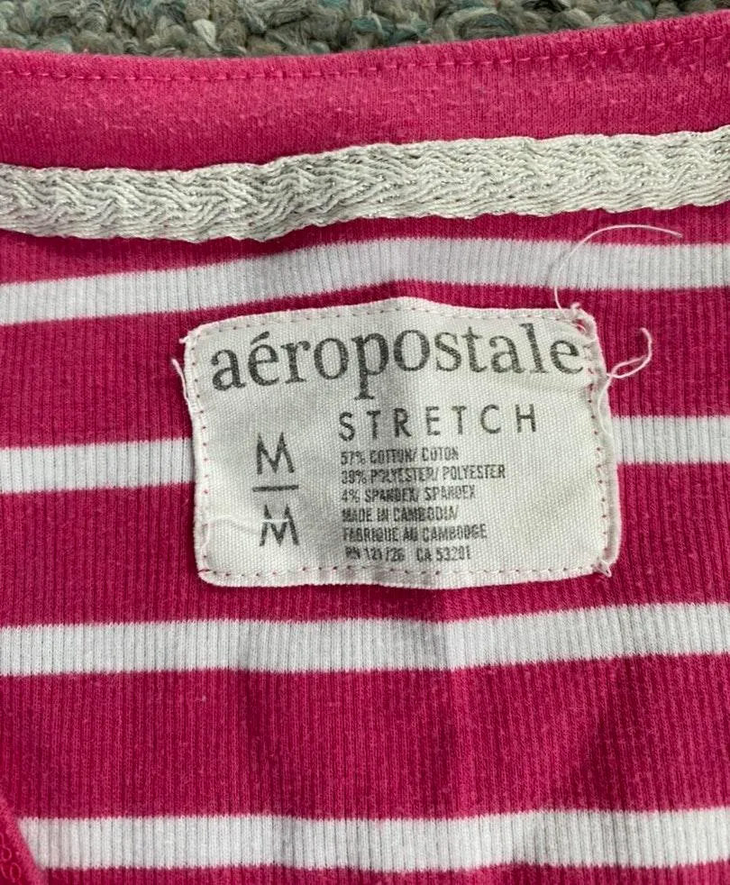 White And Pink Striped Shirt Multiple Size M - Image 2