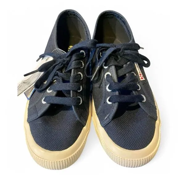 NWT Superga Unisex Cotu Classic Sneaker‎ Shoes Navy Canvas Men 6 ~ Women 7.5 - Image 3