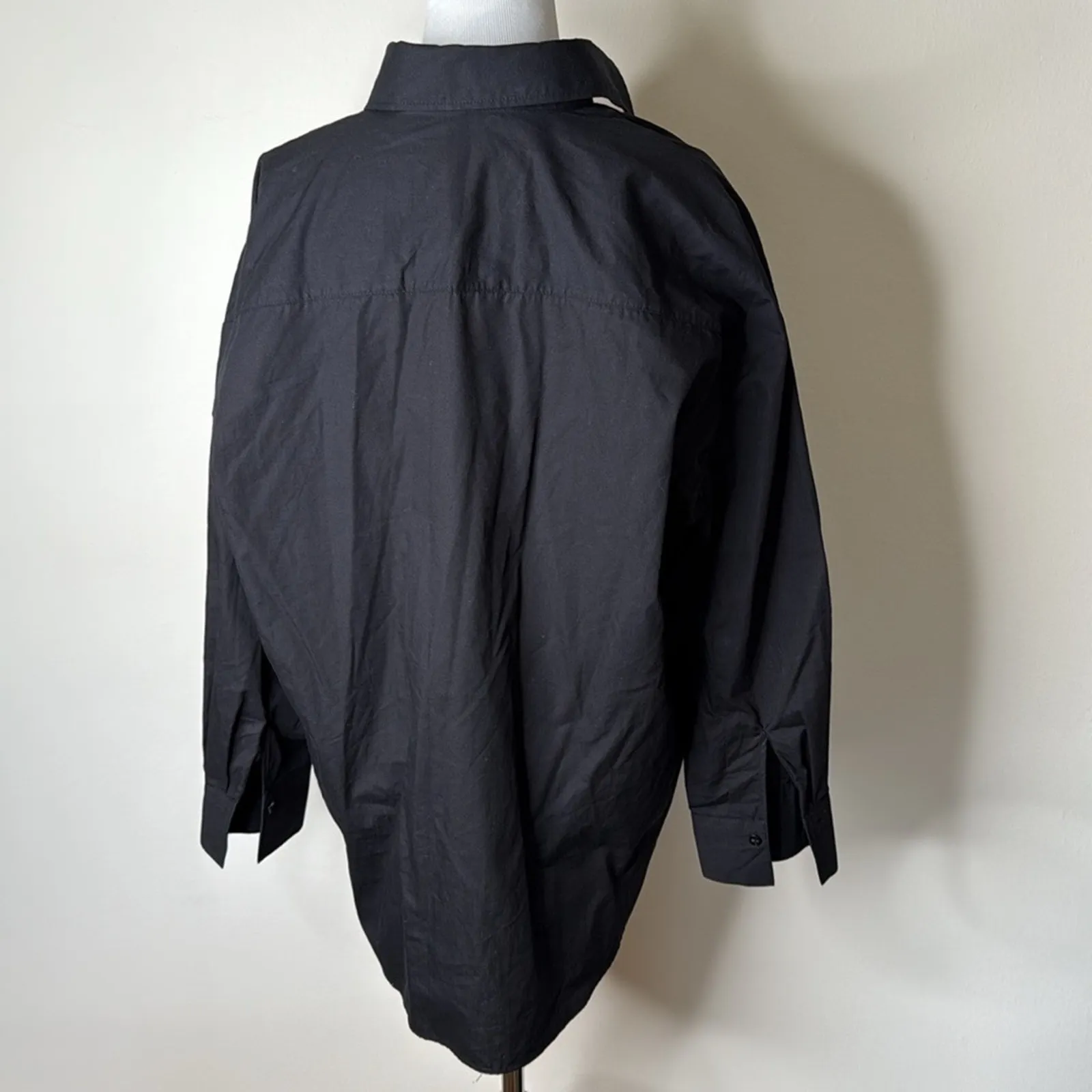 Zara Black Metal Studded Hi Low Button Down - Image 6