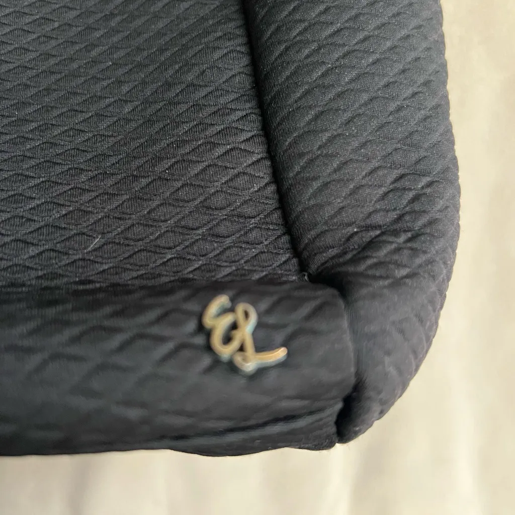 🖤 Elliott Lucca Black Quilted Convertible Backpack Tote Bag - Image 2