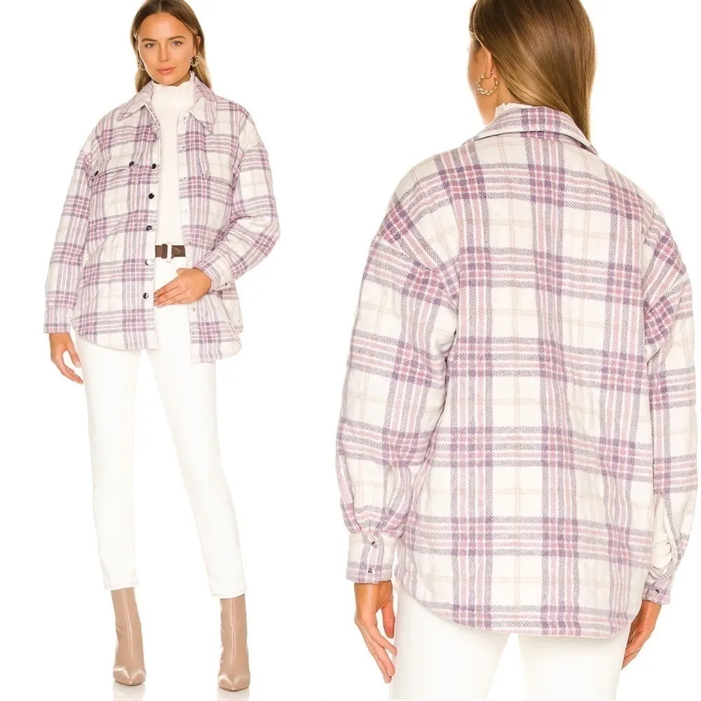 NWT Lovers and Friends Conlee Quilted Shacket in‎ Pink & Purple Size Small - Image 3