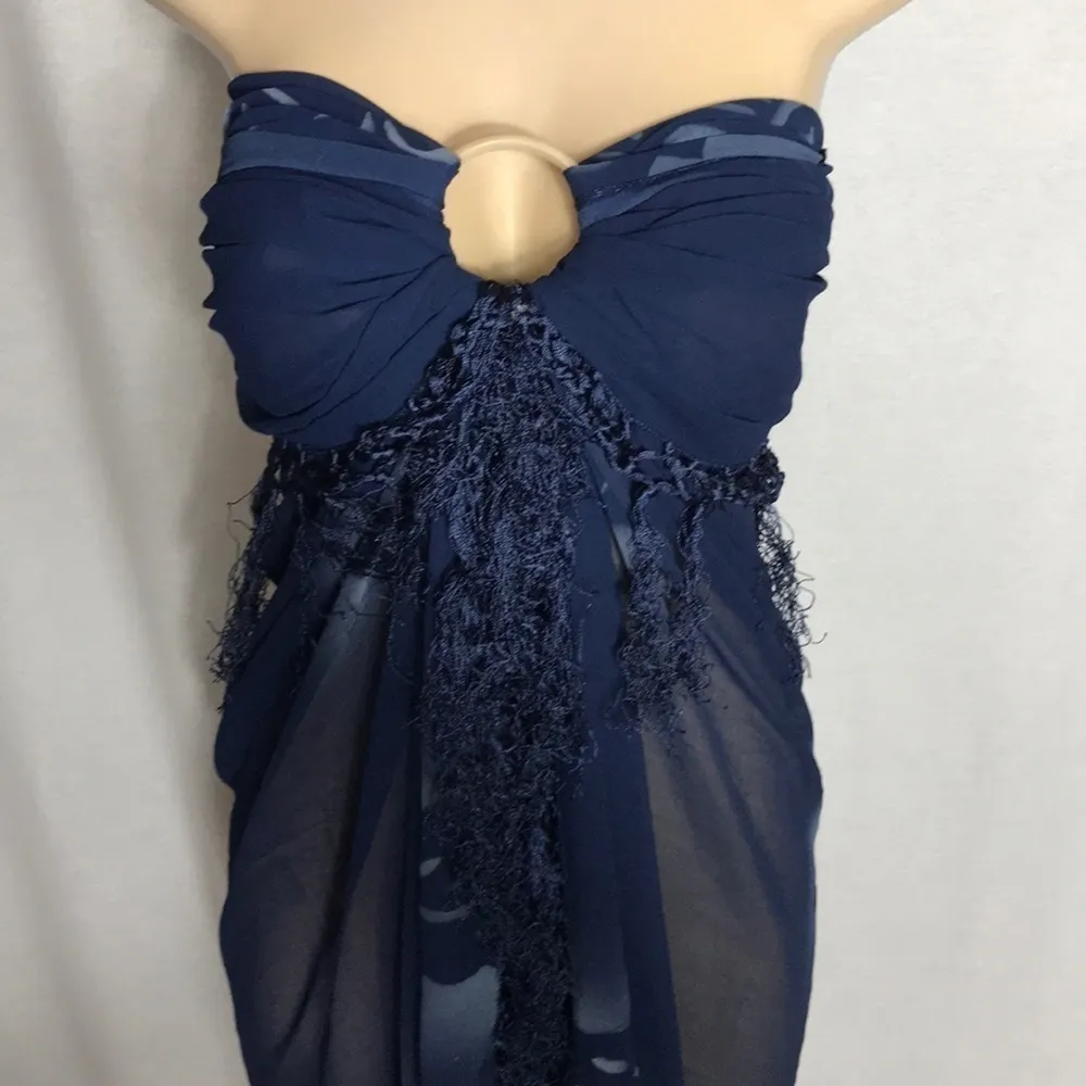 Zuliana Blue Butterfly Print Sarong. Made in USA. New With Tags Size undefined - Image 2