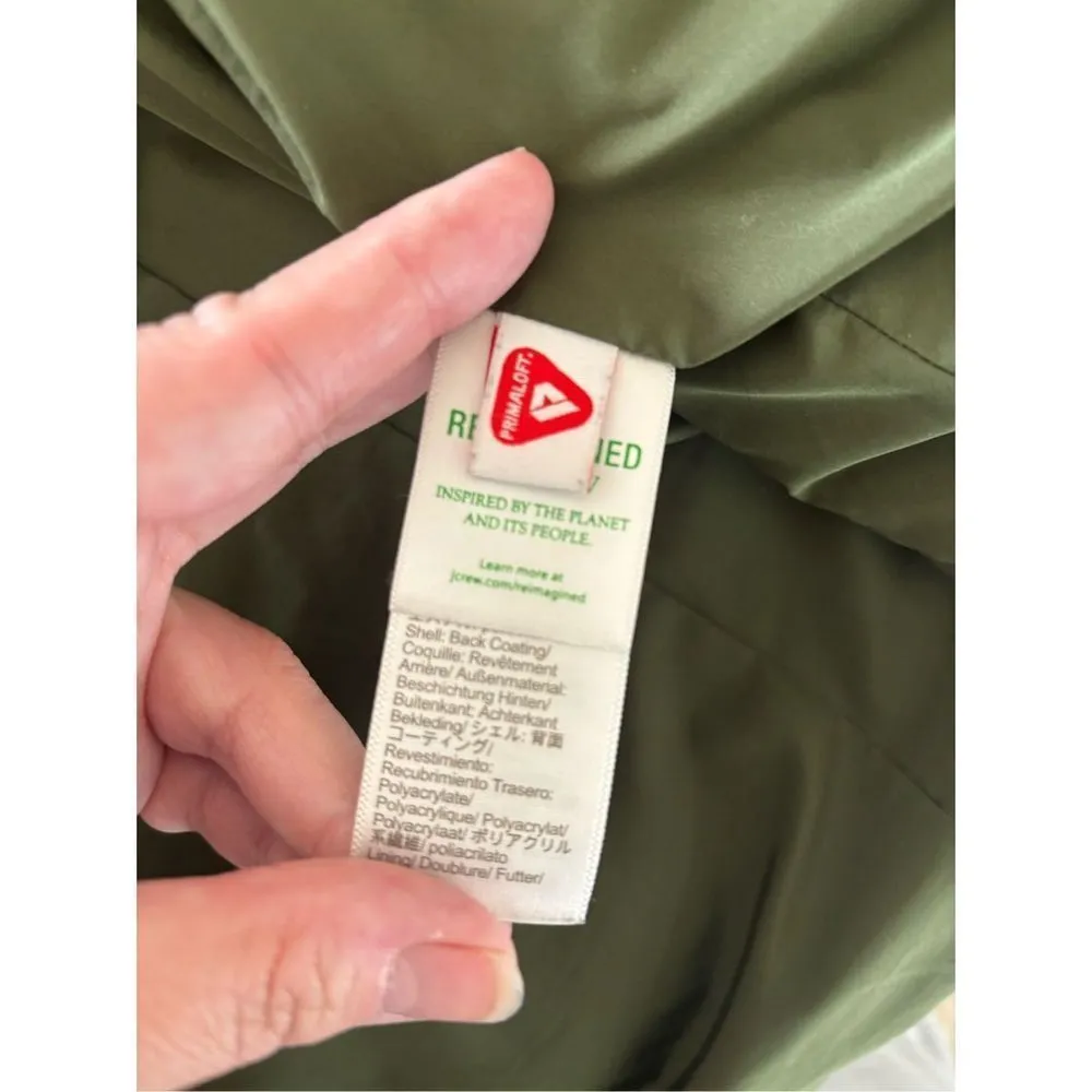 J. Crew Womens Navy Primaloft Insulated Quilted Signature Puffer Jacket Size 3X - Image 3