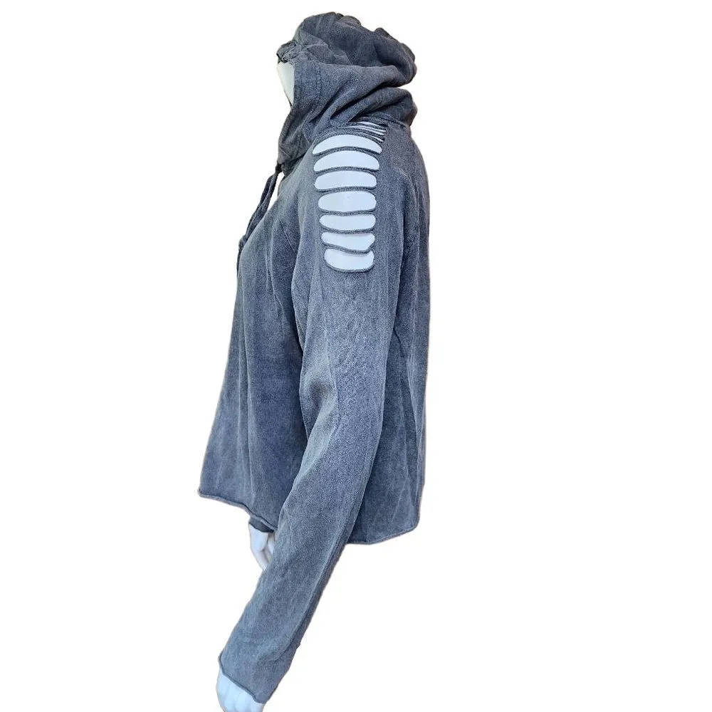 Don't Ask Why Gray Cutout Hoodie (OS) - Image 3