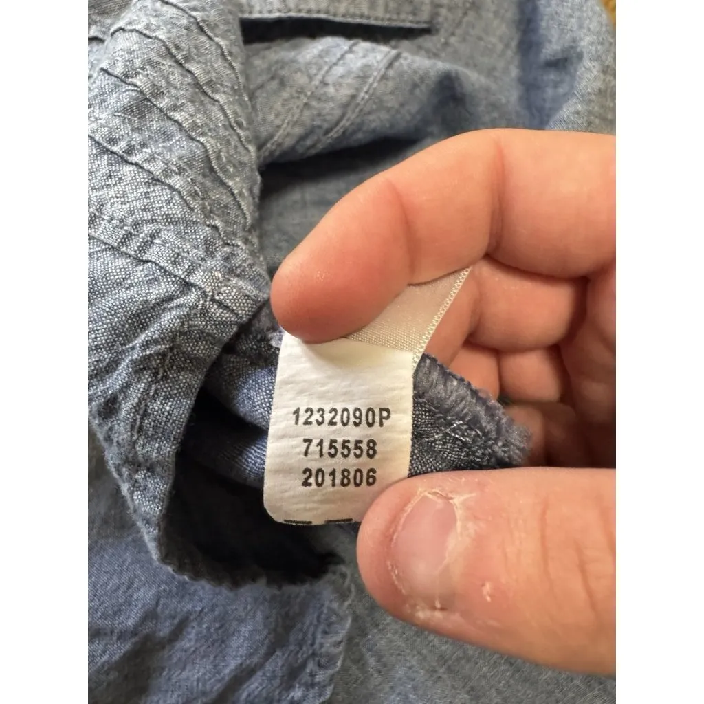 J.‎ Jill Shirt Women Large Blue Chambray Tunic Long Sleeve Button - Image 11