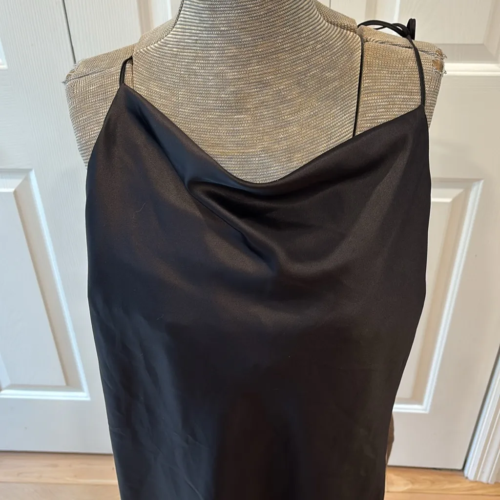 Brandy Melville Black satin slip  Dress - Image 2