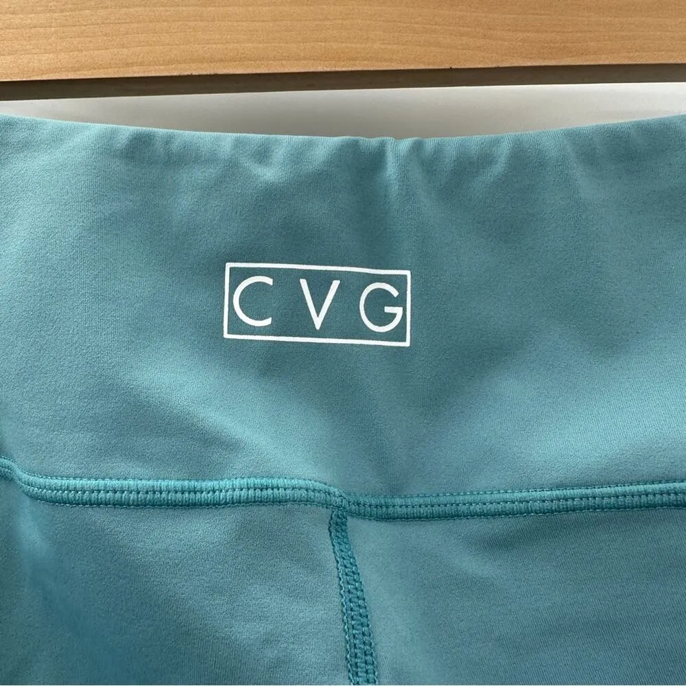 Constantly Varied Gear‎ CVG Teal Blue High Rise Capri Crossfit Leggings Size L Size L - Image 6