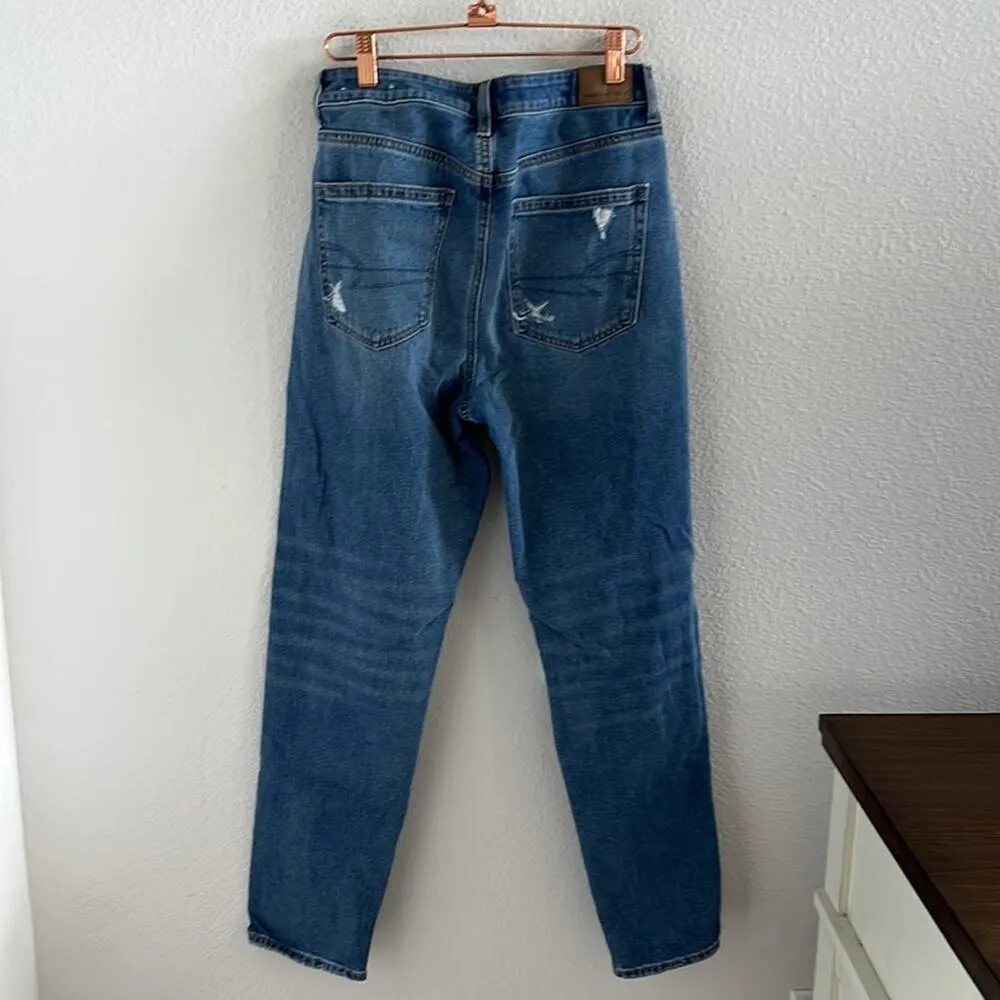 American Eagle Comfort Stretch Waistband Mom Jean Blowout Knee Distressed 6 - Image 2