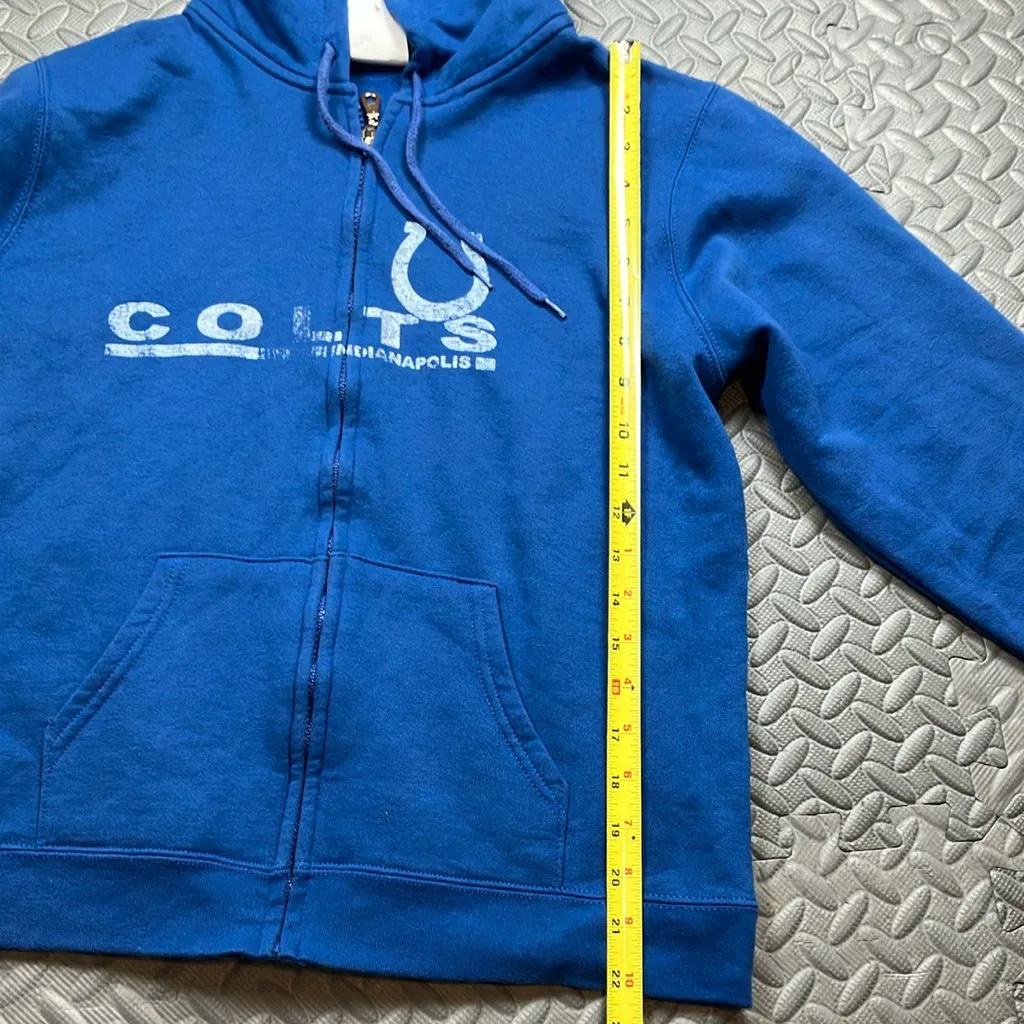 NFL Team Apparel Women's Royal Blue Colts Hoodie Size‎ L - Image 5