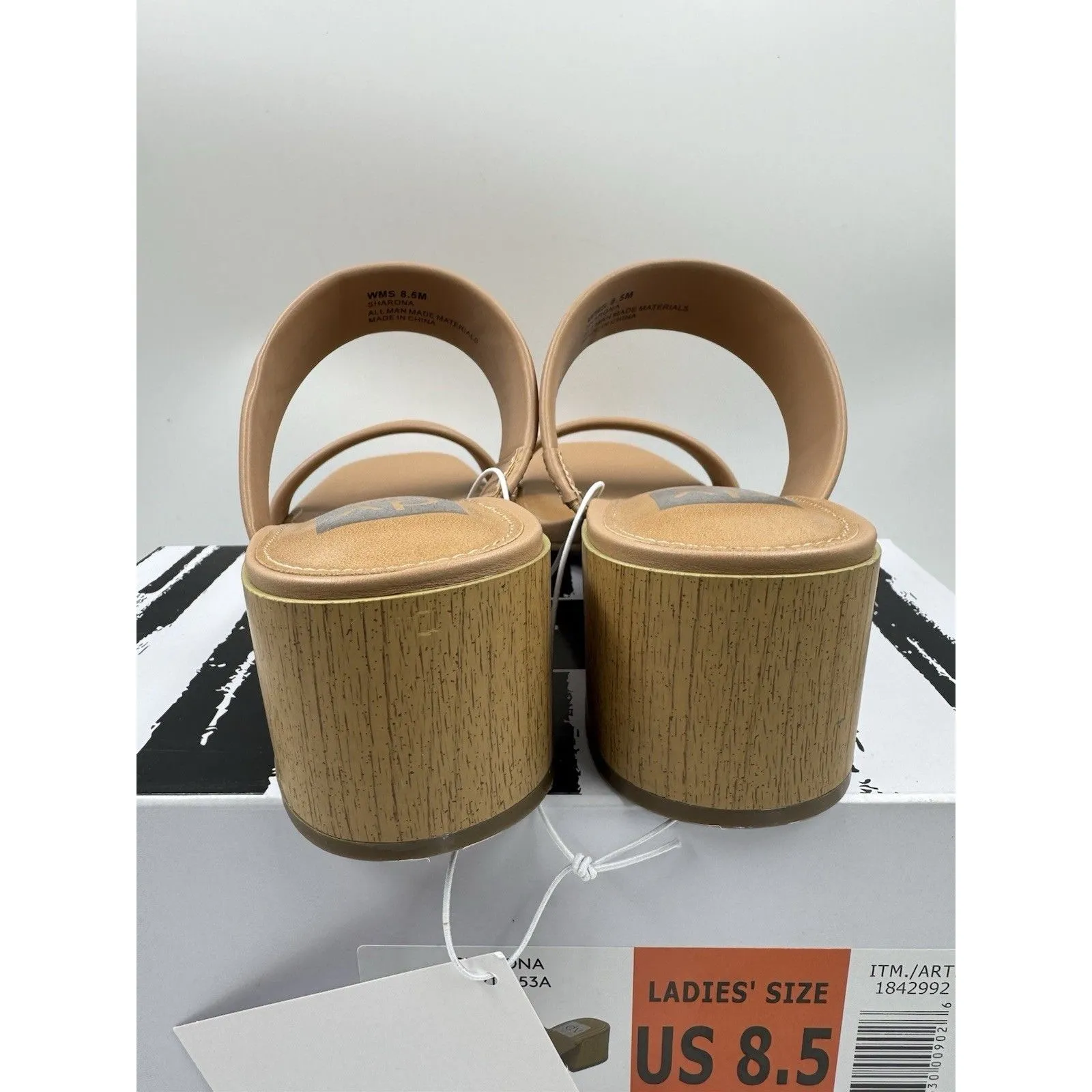 dv By Dolce Vita Women's Sharona Dual Strap Heeled Sandal Cafe/Tan 8.5 New - Image 5