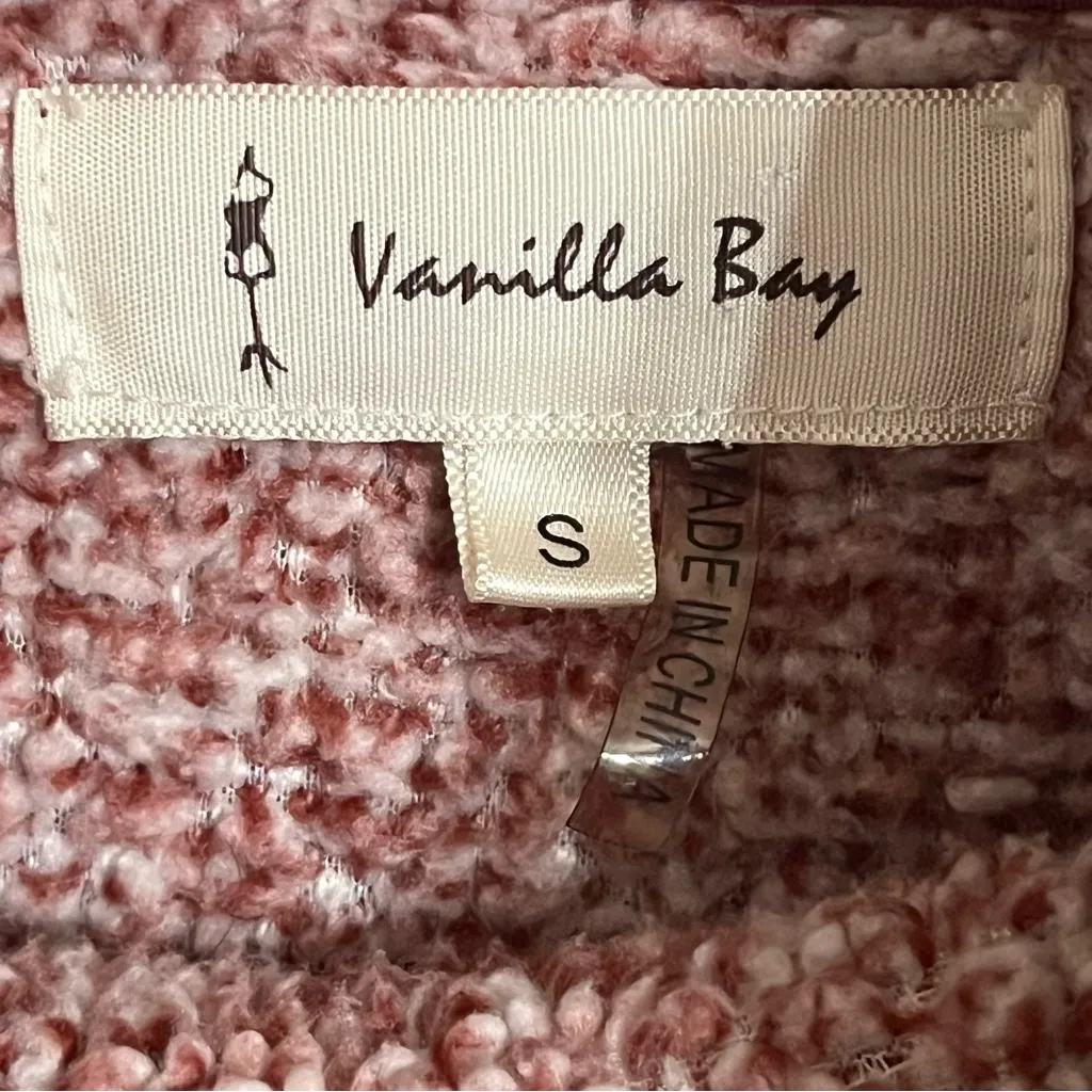 Women’s‎ Vanilla Bay Size Small Burgundy Faux Sherpa Sweatshirt Front Snaps - Image 5