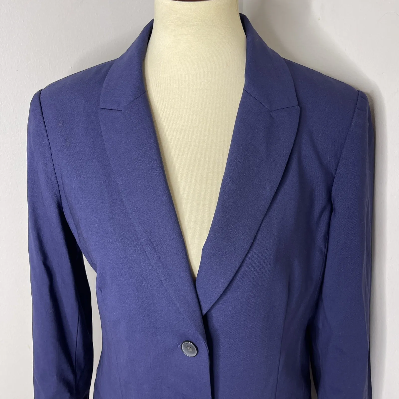 MM Lafleur Carson Blazer Deep Indigo Blue‎ Sz 10 - Image 7