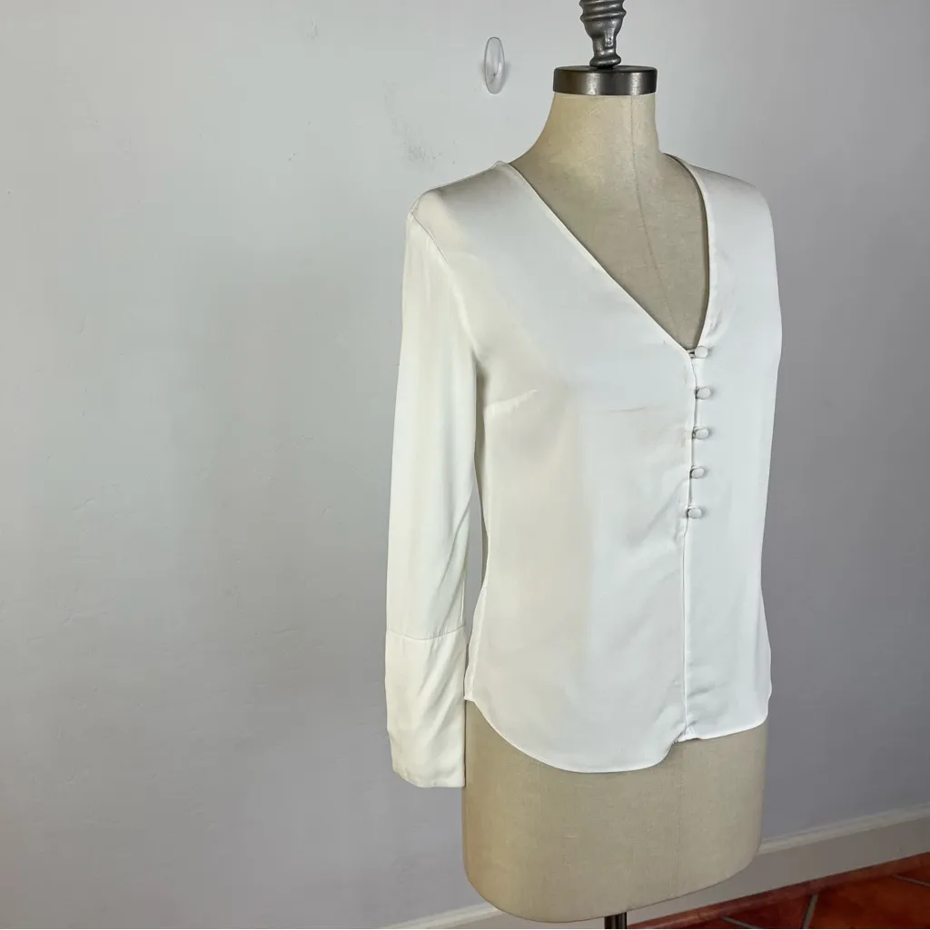 A.L.C White Button Down Blouse - Image 2