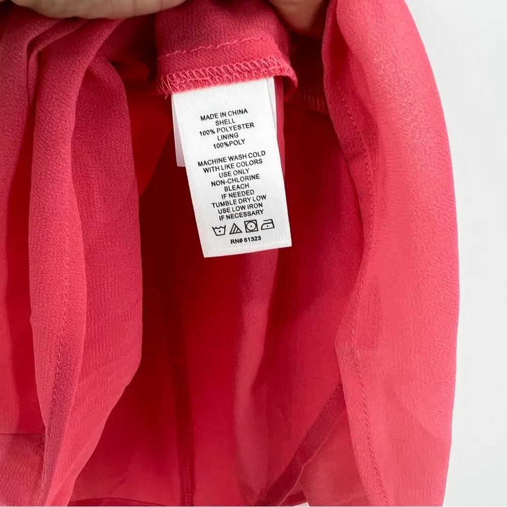 1. State Pink Flutter Sleeve Smock Neck Shell Blouse Size Xs NWOT - Image 4