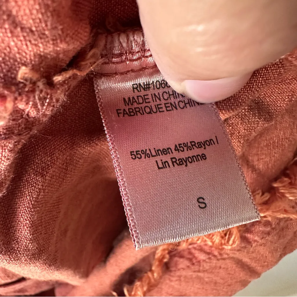 YFB Young Fabulous & Broke Womens Felix Raw Edge Romper Paprika Size Small - Image 4