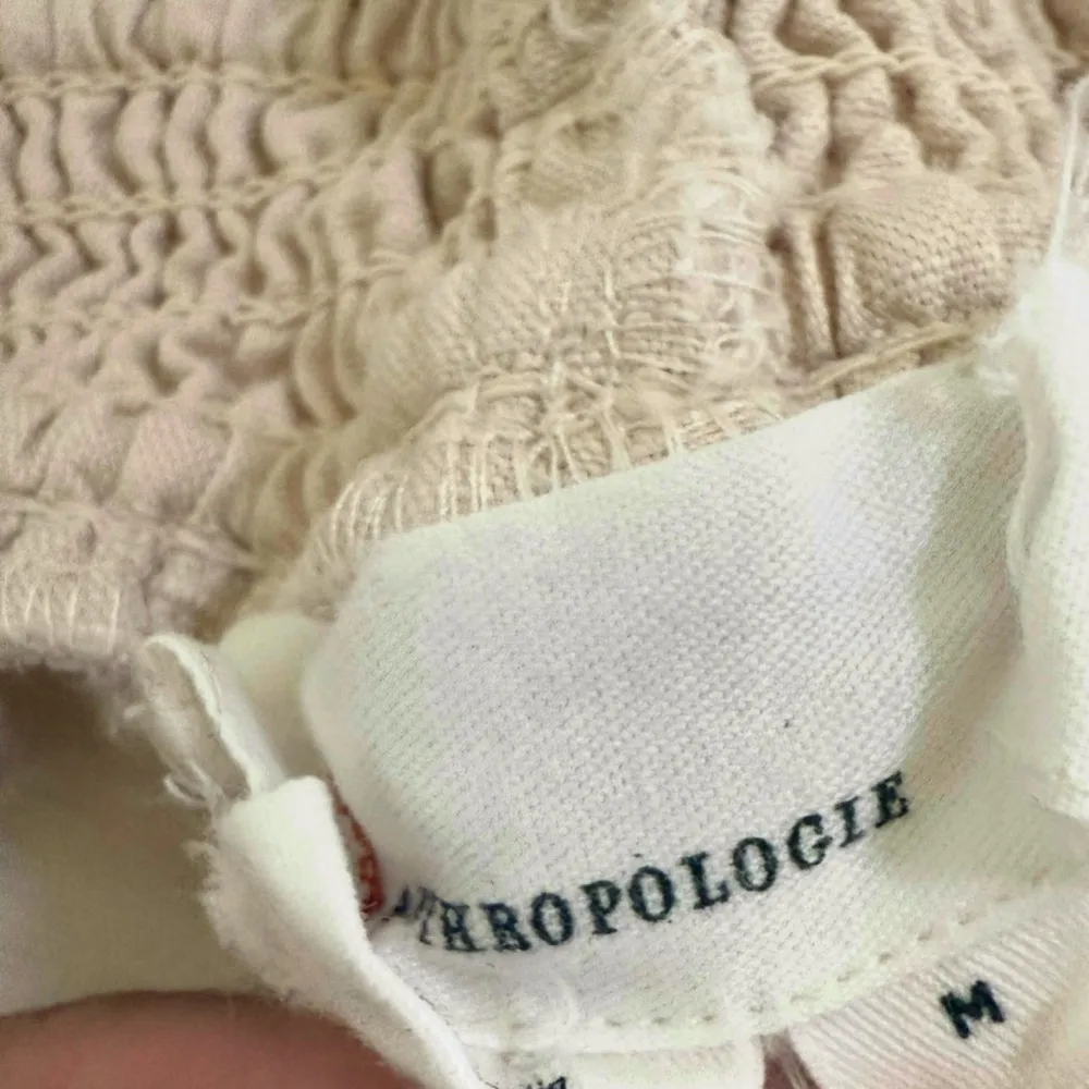 Anthropologie Linen Cotton Double High Rise Waistband Shorts SZ M - Image 7