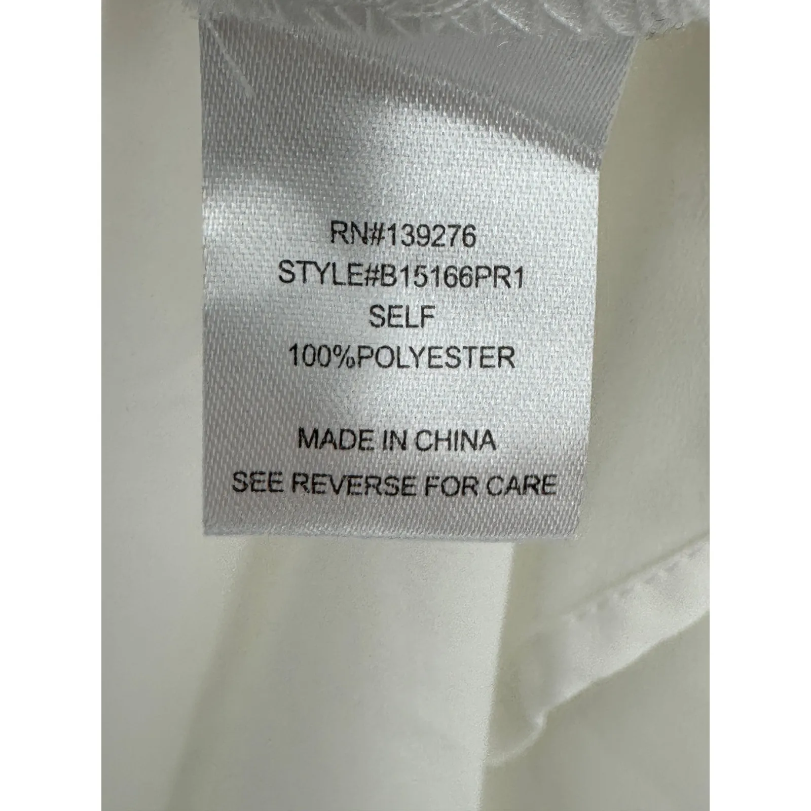 Black Rainn Top Women XL White Long Sleeve Lace-Up‎ Flounce Hem Blouse - Image 6