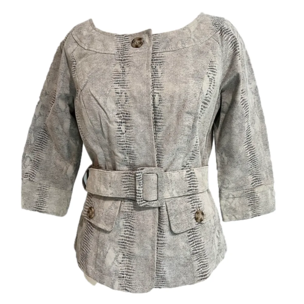 Newport News snakeskin print leather jacket, EUC, no flaws, size 4 - Image 12