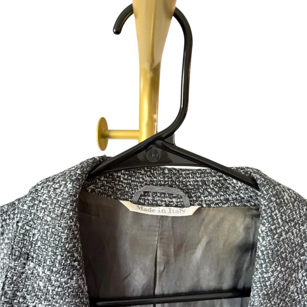 Max Mara Grey Silk & Wool Blazer - Image 4