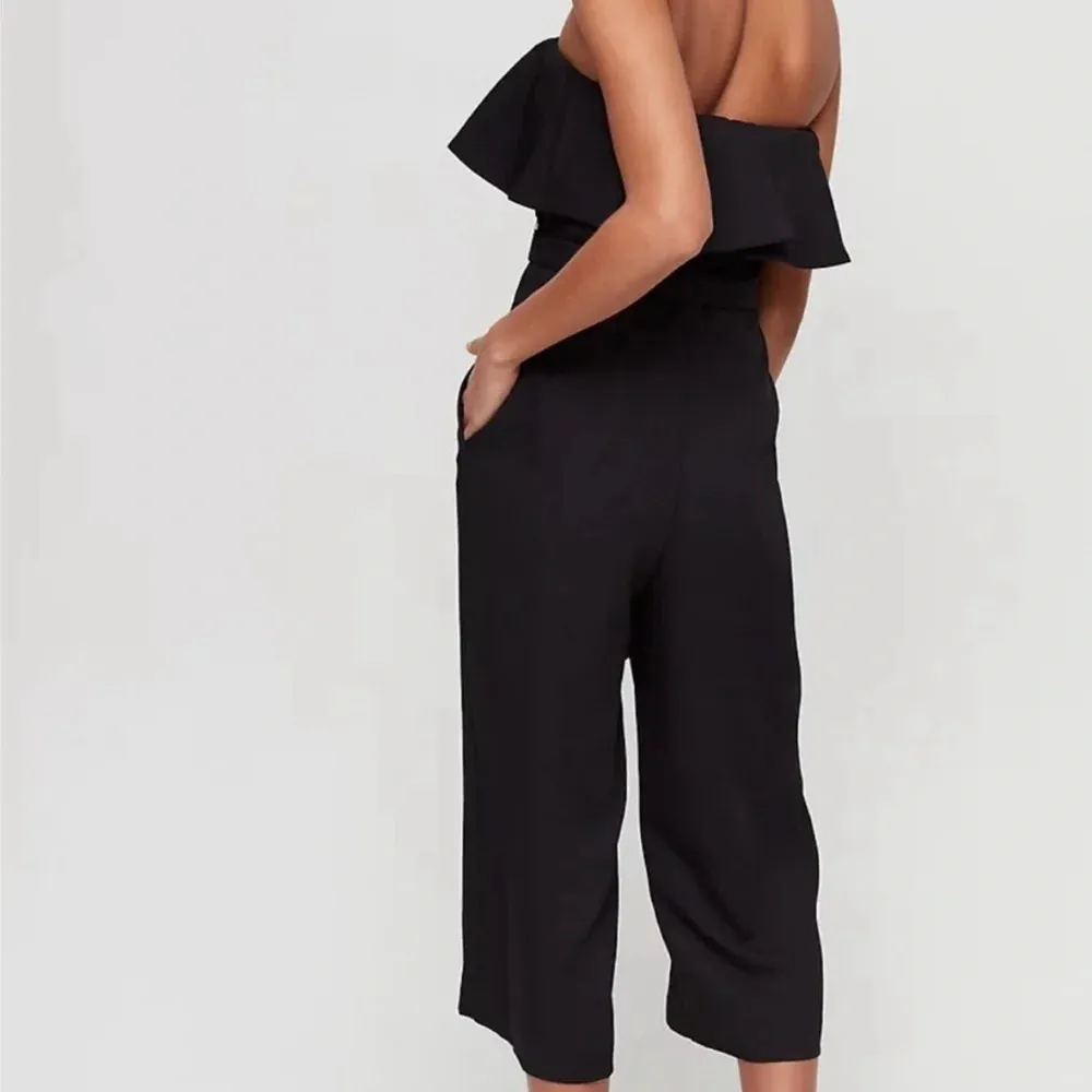 Babaton Aritzia  Flutter Strapless Wide Leg Jumpsuit Black Size 8 - Image 2