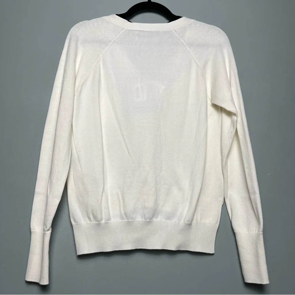 NWT Zenggi Amsterdam Organic Cotton Cardigan Sweater Plaster White Womens Size S - Image 2