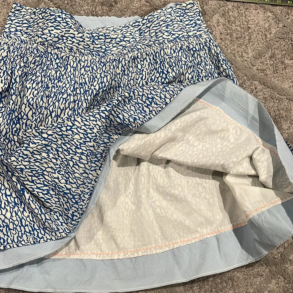 Layered tiered raw hem a-line fully lined lightweight cotton skirt - Image 5