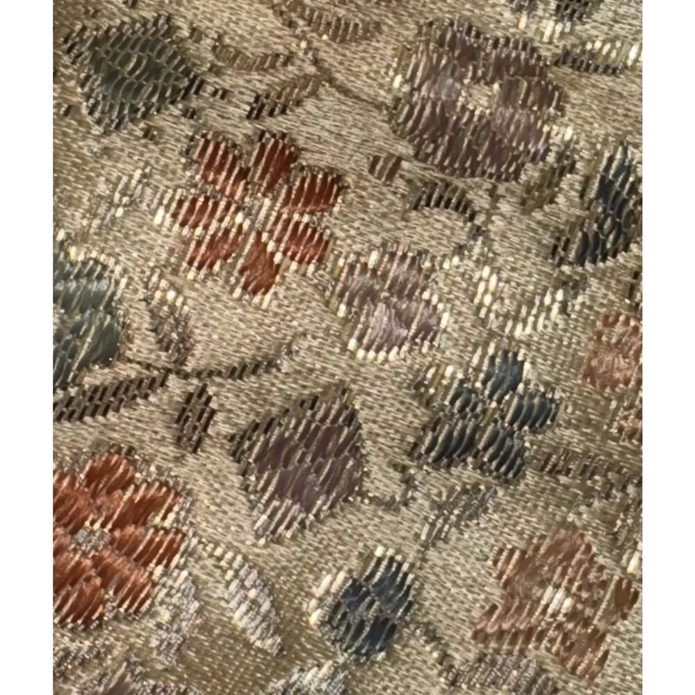 VTG Tapestry Floral Clutch Wallet Kisslock Secret Zipper Bottom Flapper Flower - Image 3