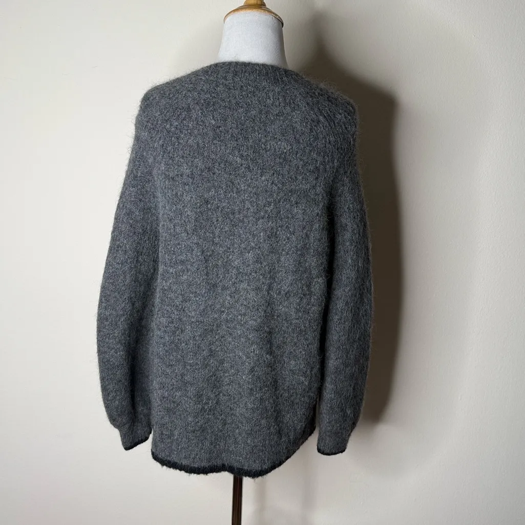 Everlane Gray Mohair Blend Relaxed Long Sleeve Sweater - Image 7