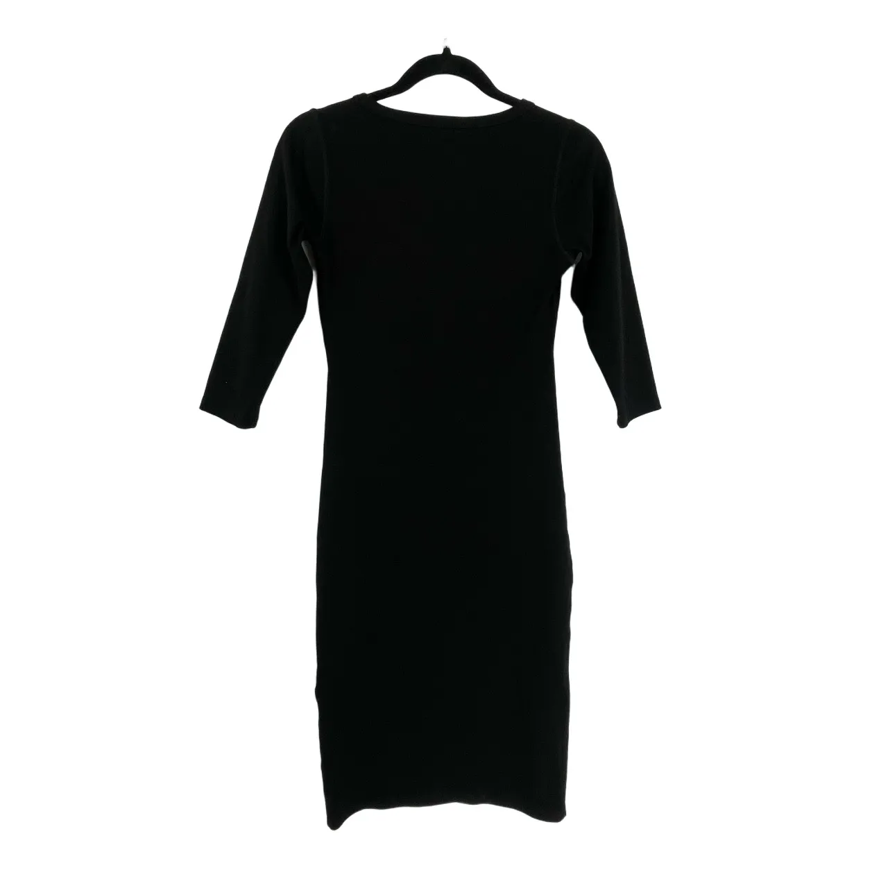 Standard James Perse Women's Black 3/4 Sleeve Scoop Neck Bodycon‎ Dress Size XS - Image 4