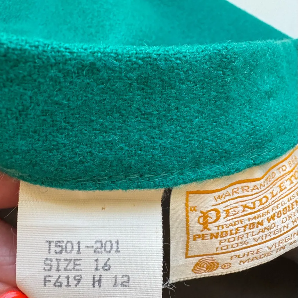 Elegant Pendleton Teal Skirt - Image 4