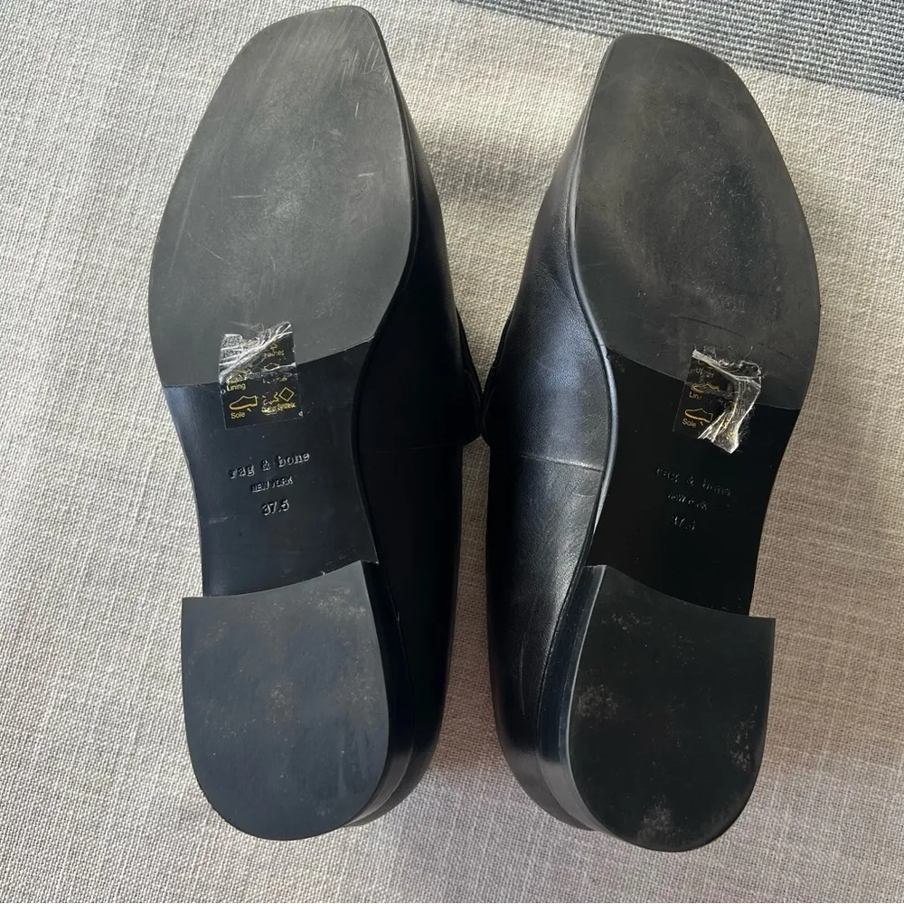 Rag & Bone Black Aslen Chain Bit Loafer Size 37.5 US 7.5 - Image 9