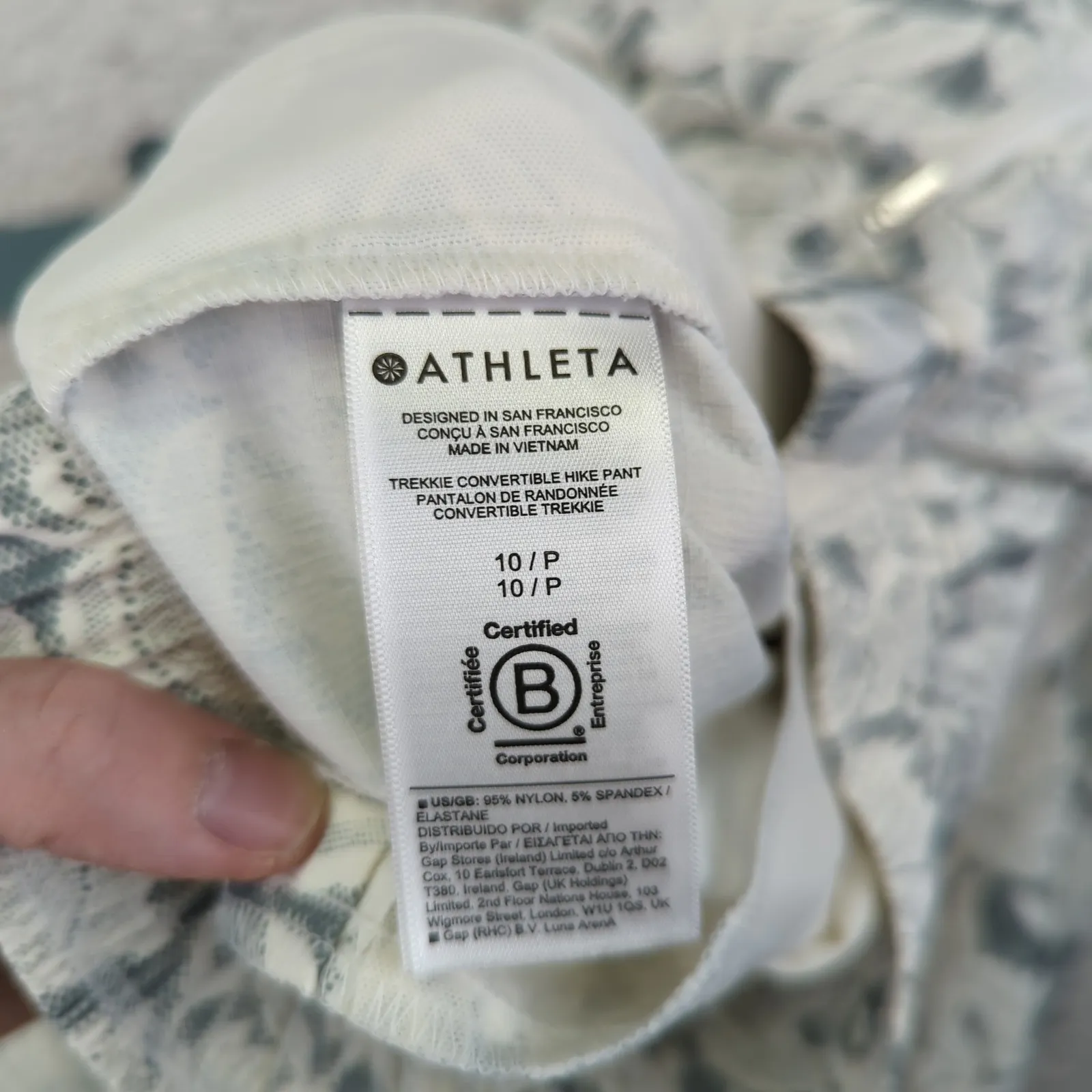 Athleta Trekkie Convertible Hike Pant Floral Print Belted Womens Size 10P 988053 - Image 8